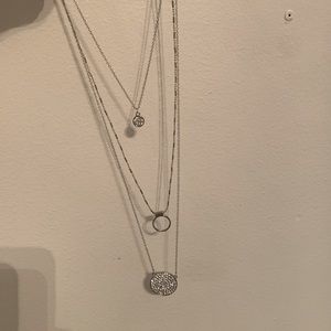 Pack of 3 long Silver Necklaces!